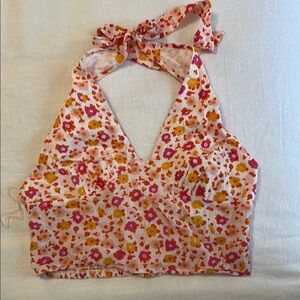 Nordstrom Floral Smocked Halter Top